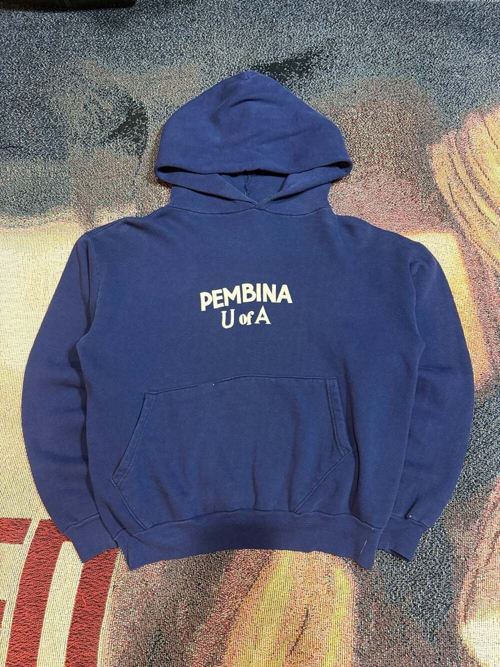 Vintage 60s/70s Navy Pembina University of Alberta U of A Pullover Hoodie
